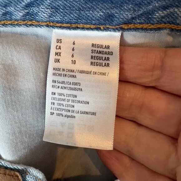 American Eagle Outfitters Shorts SZ 6 Vintage High Rise Distressed Cut Off Vacay - Picture 13 of 15